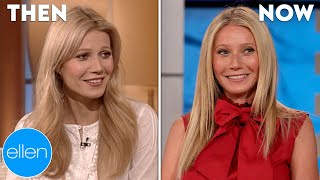 Then and Now Gwyneth Paltrows First and Last Appearances on The Ellen Show [upl. by Amhser]