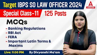 IBPS SO Law Officer 2024  Multiple Choice Questions MCQs  By Divyanshi Maam [upl. by Dloreg460]