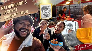 AMSTERDAM FOOD MARKET TOUR 🤩  Trying Stroop waffles amp kibbelling  Foodie Prabu [upl. by Naujuj279]