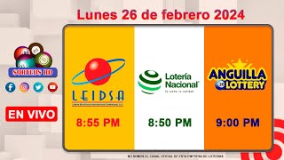 Lotería Nacional LEIDSA y Anguilla Lottery en Vivo 📺│Lunes 26 de febrero 2024  855 PM [upl. by Neraj]