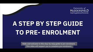 Pre enrolment Guide [upl. by Hills]