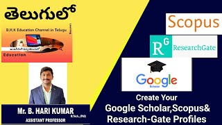 Create Your Google Scholar Scopus ResearchGate Profile google googlescholar researchgate [upl. by Ayortal478]