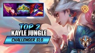 Wild Rift Kayle Top 2 JUNGLE  S13 rank game  build [upl. by Llenahs]