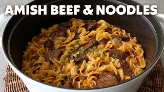 Amish Beef and Noodles  Food Wishes [upl. by Pickar6]