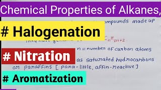 Halogenation of Alkanes Chemical Properties of Alkanes [upl. by Barra]