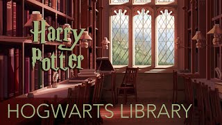 Hogwarts Library Study Session 📚  Harry Potter Ambience  🎧 1 Hour ASMR [upl. by Saval387]