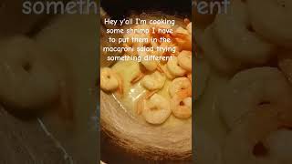 mukbang shrimps in macaroni salad next live [upl. by Htennek]