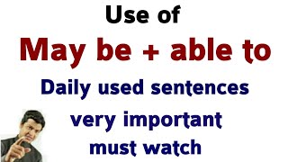 Use of May be able to  Common English used sentences  daily used sentences  English By Taukir [upl. by Geis192]