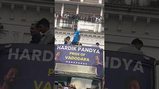 Hardik Pandya Road Show at Vadodara Dancing in Chak De India Song [upl. by Enaenaj]