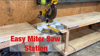 Easy Miter Saw Station [upl. by Nipahc49]