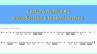 lectura musical quotIntroducción a la semicorcheaquot solfeo semicorcheas aprendemusica [upl. by Nalloh]