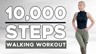 10000 STEPS WALKING WORKOUT  10K Steps Challenge Knee Friendly [upl. by Camey]