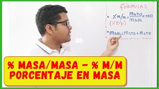 Cómo hallar el Porcentaje MasaMasa  mm de una Solución Química [upl. by Oswal440]