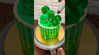 Cute Green roses cake decoration ideas rosescake cake cakedecorating shortsfeed shortsvideo [upl. by Lerret]