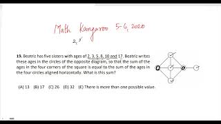 Math Kangaroo questions56 2020Q19 [upl. by Annol]