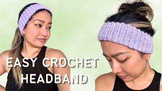 Easy Crochet Headband Tutorial for Beginners [upl. by Nomolas]