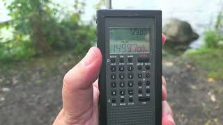 Urban DXpedition Countycomm GP7SSB receiving RWM Moscow time signal 14996 kHz Shortwave [upl. by Hewitt93]