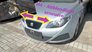 Seat Ibiza 6J Abblendlicht  Fernlicht erneuern  H4 [upl. by Behnken]