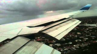 Boeing 747400 heavy aileron use during landing [upl. by Feingold774]