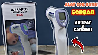 Unboxing dan Review alat cek suhu dan benda  INFRARED THERMOMETER 8826 [upl. by Norvin]