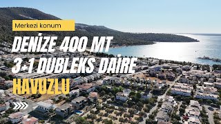 Denize 400 mt 31 dubleks eşyalı daire 10 dairelik 2 bloktan elit havuzlu site botanik bahçeli [upl. by Yllim486]