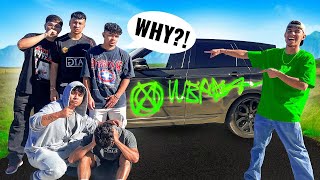 I SPRAY PAINTED MY FRIENDS CARS prank [upl. by Asirb193]