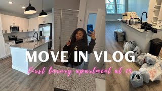 MOVING INTO MY LUXURY APARTMENT AT 19 new beginnings  empty apt tour  settling in  more 🥹 [upl. by Kelila610]