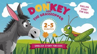 The Donkey and the Grasshopper English Story for Kids [upl. by Fernas759]