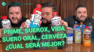 ¿Cuál tendrá más electrolitos Prime agua de coco electrolit suerox vida suero oral [upl. by Esserac]