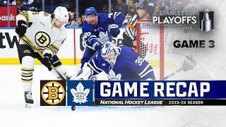 Gm 3 Bruins  Maple Leafs 424  NHL Highlights  2024 Stanley Cup Playoffs [upl. by Yarw]