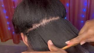 ASMR scalp greasing hair brushing amp combing  head massage asmr scalp [upl. by Nani528]