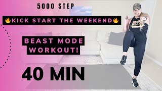 5000 Step Weekend Warrior Full Body Blast Sweat off pounds Fun moves No Equip Fun at home [upl. by Alyhs]