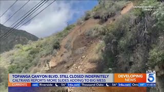 Caltrans says Topanga Canyon still too dangerous to reopen [upl. by Anyar]