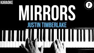 Justin Timberlake  Mirrors Karaoke SLOWER Acoustic Piano Instrumental Lyrics Cover [upl. by Valerle]