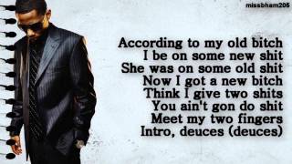 Chris Brown Drake TI Kanye West Fabolous Andre 3000 Deuces Remix lyrics [upl. by Erdnaek]