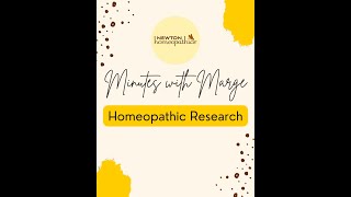 Minutes with Marge  Homeopathic Research [upl. by Ahseetal]