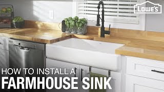 How To Install a Farmhouse Sink  DIY Kitchen Remodel [upl. by Watts]