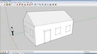 Google Sketchup 5 Ein einfaches Haus erstellen [upl. by Schick]