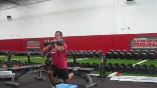 Double Kettlebell Rear Foot Elevated Split Squats 140x17 [upl. by Ivo]