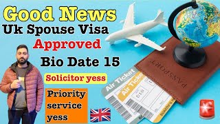 Good News Uk Spouse Visa Approved Biometric Date 15 January 2024 waqashussain7373 [upl. by Wolford862]