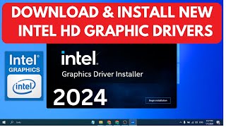 How To Download amp Install Intel hd Graphics Driver For windows 10  11 2024 [upl. by Atekihc]