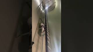 How do you get to the top of wind turbine lift lifting windturbine aerialfootage freeclimbing [upl. by Nadoj]