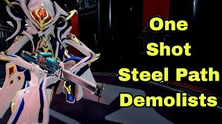 One Shot Steel Path Demolists with Stahlta  Warframe Steel Path Disruption [upl. by Isolt]