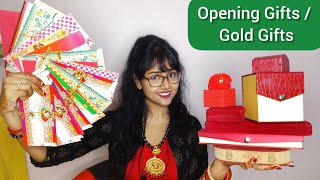 Opening Gifts Gold Gifts  Tiffin Box Ideas  Gold collection  Foodie Darling  Tiffin box Recipes [upl. by Acinom]