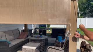 Coolaroo Cordless Outdoor Roller Shade REVIEW [upl. by Waligore]