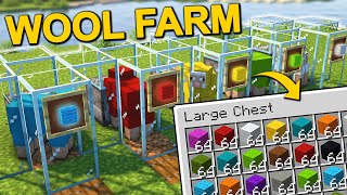 The EASIEST Wool Farm in Minecraft 121 Tutorial [upl. by Arinaid853]