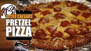 Little Caesars Soft Pretzel Crust Pizza Recipe Remake with Pizza Sauce  HellthyJunkFood [upl. by Tikna]