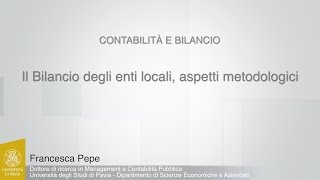 Pepe  07  Il Bilancio degli enti locali aspetti metodologici [upl. by Hendry]