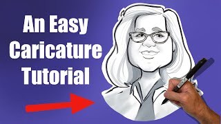 An Easy Caricature Tutorial  Ink on paper [upl. by Lafleur]