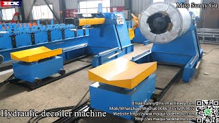 5 Tons automatic hydraulic decoiler machine [upl. by Yelsgnik]